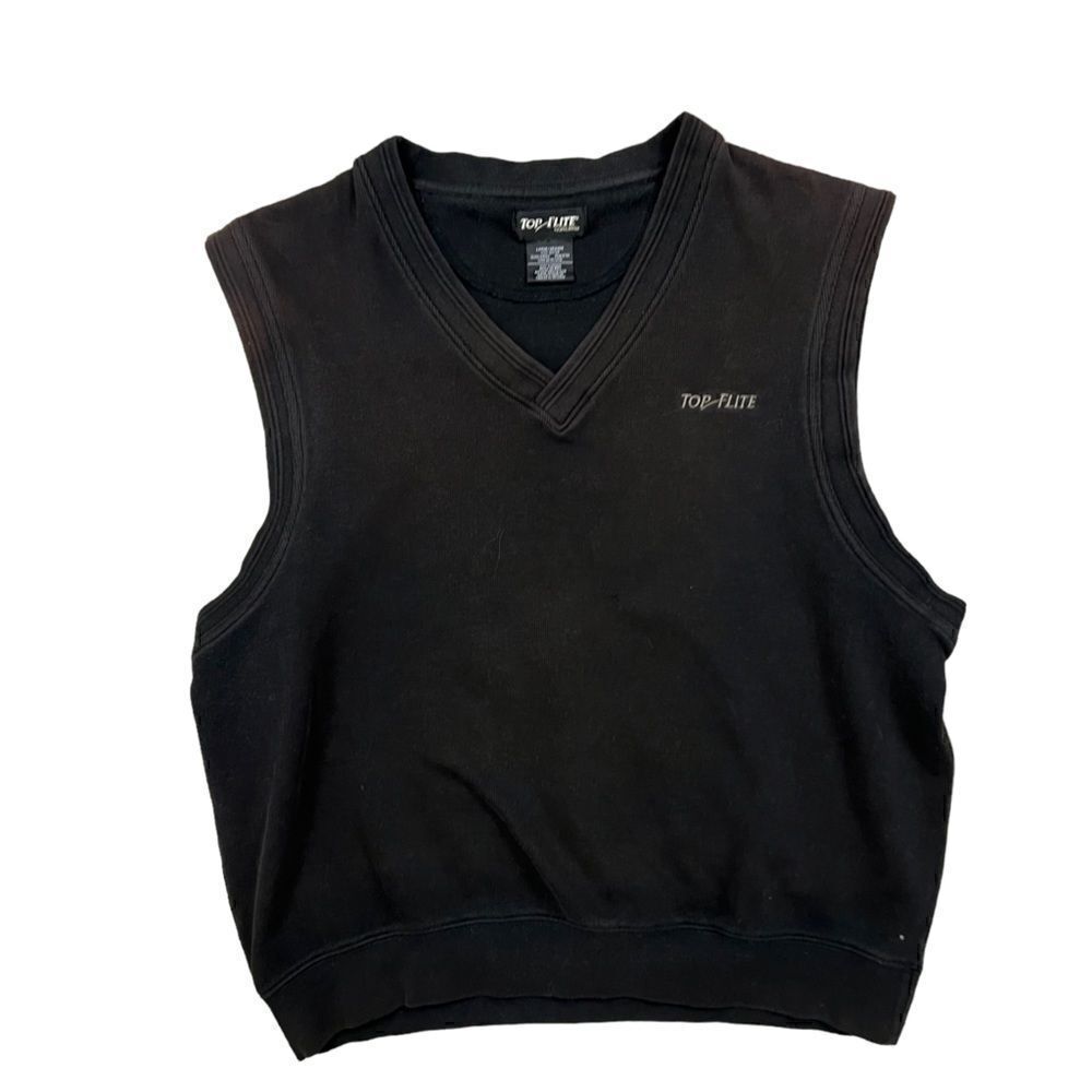 Vintage 90s Top Flight Golf Sweater Vest mens L